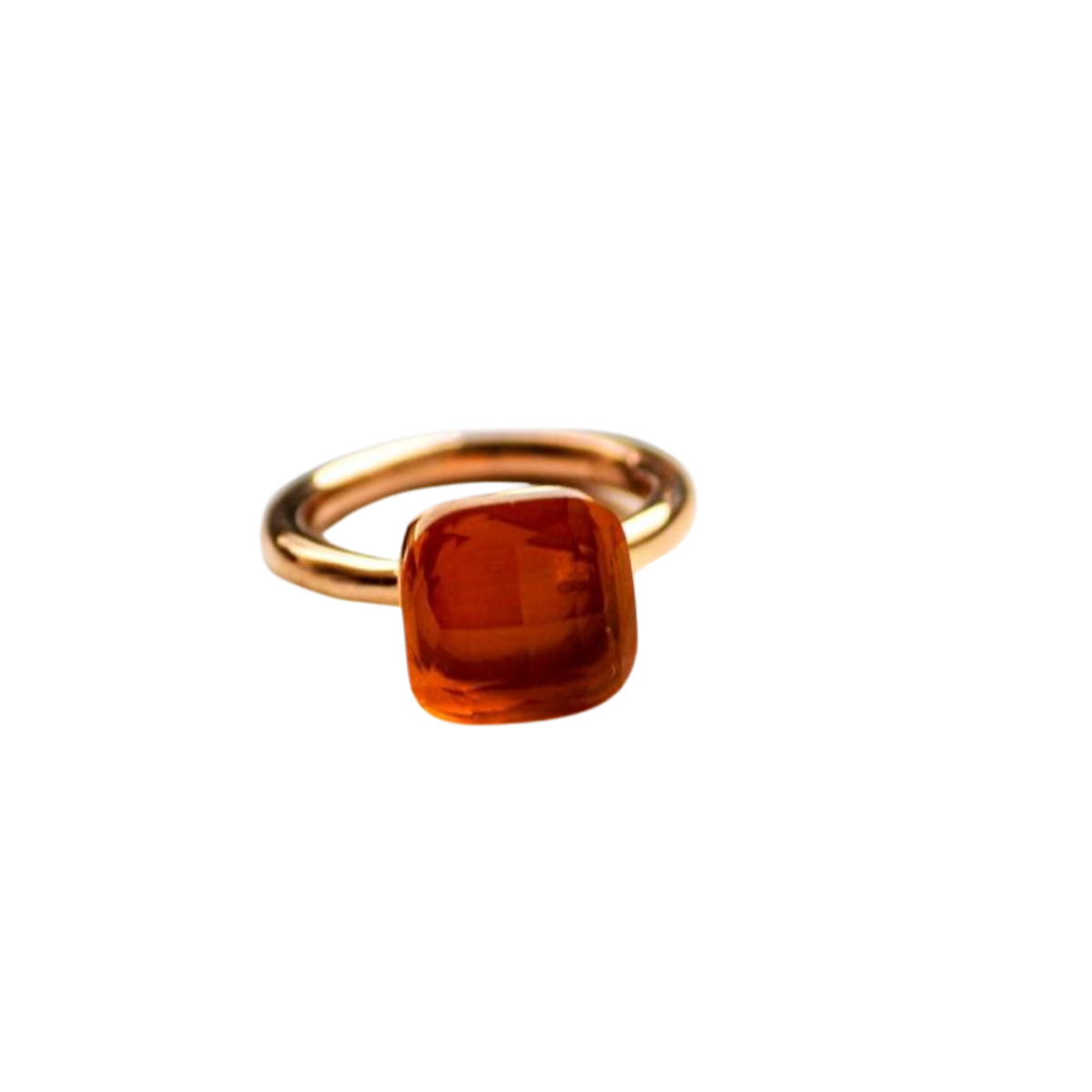 Anillo topacio imperial naranja